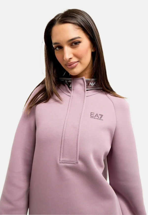 EA7 EMPORIO ARMANI FELPA MEZZA ZIP DONNA - immagine 2