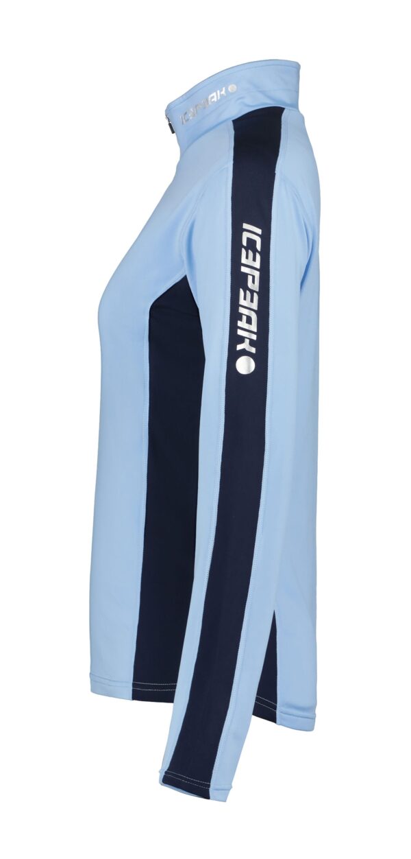 Maglietta Icepeak da donna. Spazzolata all'interno per una maggiore morbidezza. Thermostretch è un materiale leggero, traspirante e 4-way-stretch che ti mantiene asciutto e fornisce calore. Il tessuto consente all'umidità di evaporare rapidamente, mantenendoti asciutto e comodo in ogni momento. Spazzolato all'interno per maggiore morbidezza. 92% poliestere, 8% elastan Il tessuto consente all'umidità di evaporare rapidamente, mantenendoti sempre asciutto e comodo. Thermostretch è un materiale elastico in 4 direzioni, leggero e traspirante, che ti mantiene asciutto e ti dona calore. Lavare al rovescio con colori simili. Non usare ammorbidente.