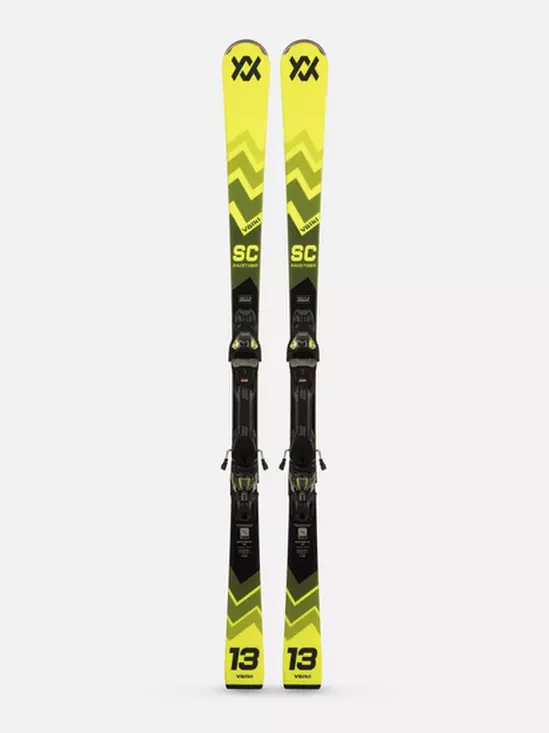 VOLKL SCI RACETIGER SC YELLOW SKIS 2025+ATTACCO VMOTION 12 GW
