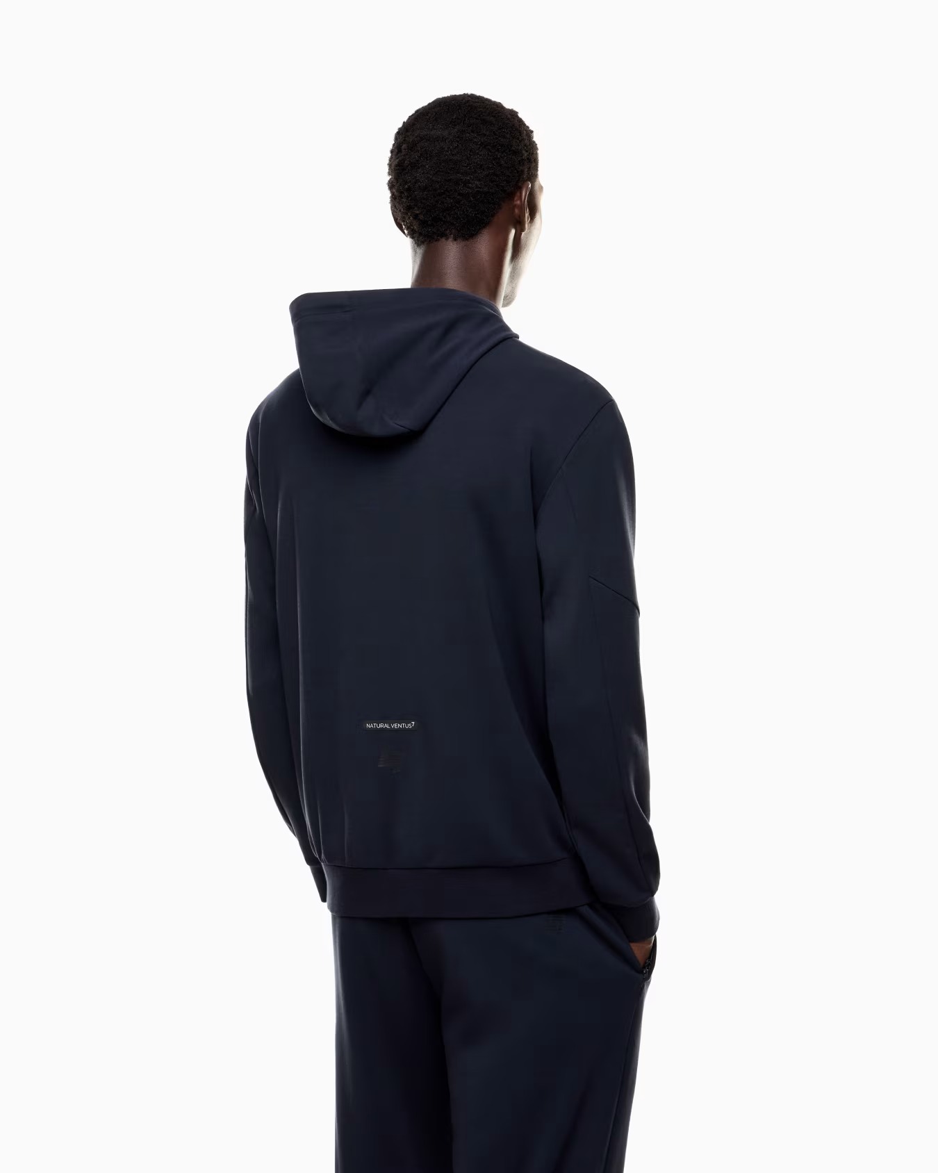 EMPORIO ARMANI FELPA IN COTONE CON CAPPUCCIO IN TESSUTO TECNICO NATURAL VENTUS7 - immagine 3