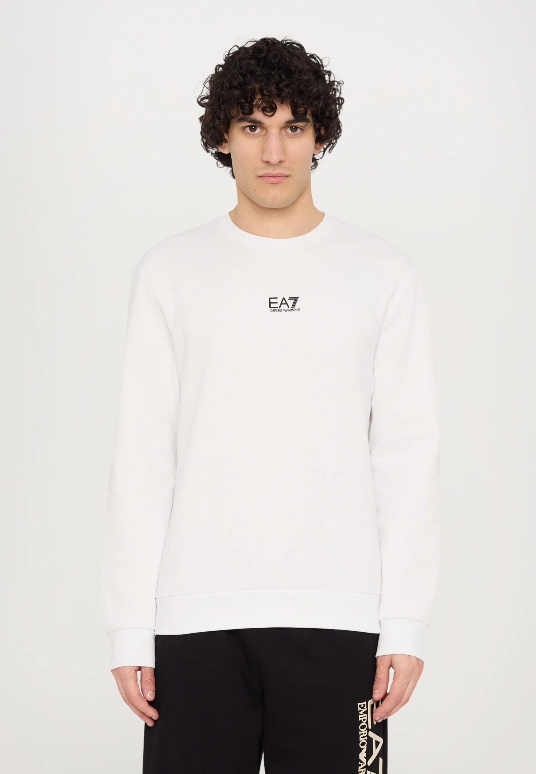 EMPORIO ARMANI FELPA GIROCOLLO IN COTONE E TESSUTO TRASPIRTANTE VENTUS7