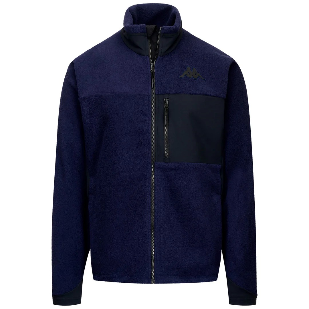 KAPPA PILE UOMO 672 FULL ZIP BLUE BARITONO