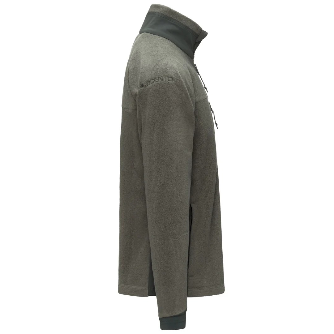 KAPPA PILE UOMO 672 FULL ZIP VERDONE MILITARE - immagine 3