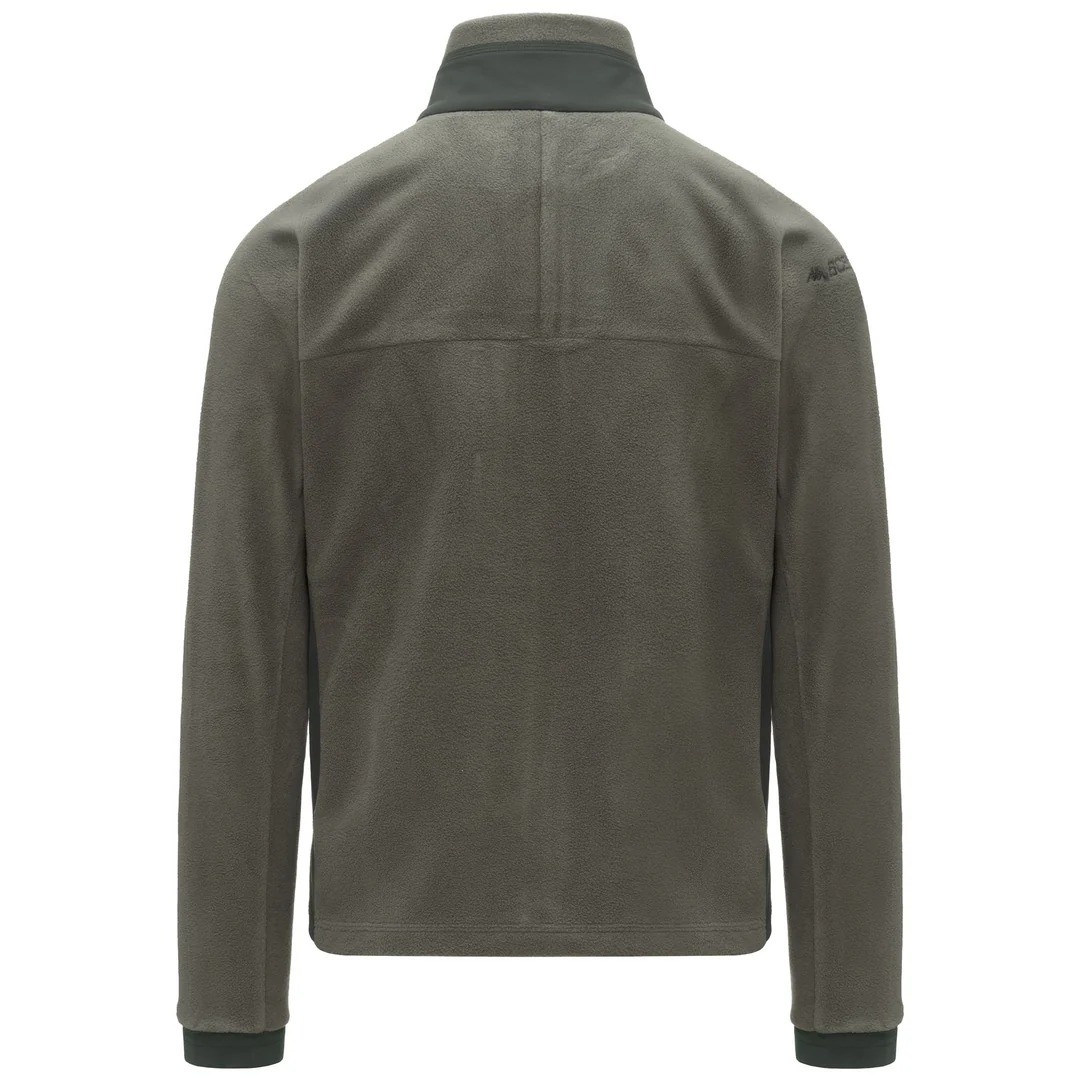 KAPPA PILE UOMO 672 FULL ZIP VERDONE MILITARE - immagine 7